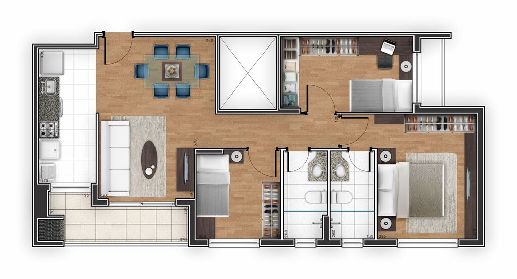 Planta 06 - 3 dorm 78 22m�
