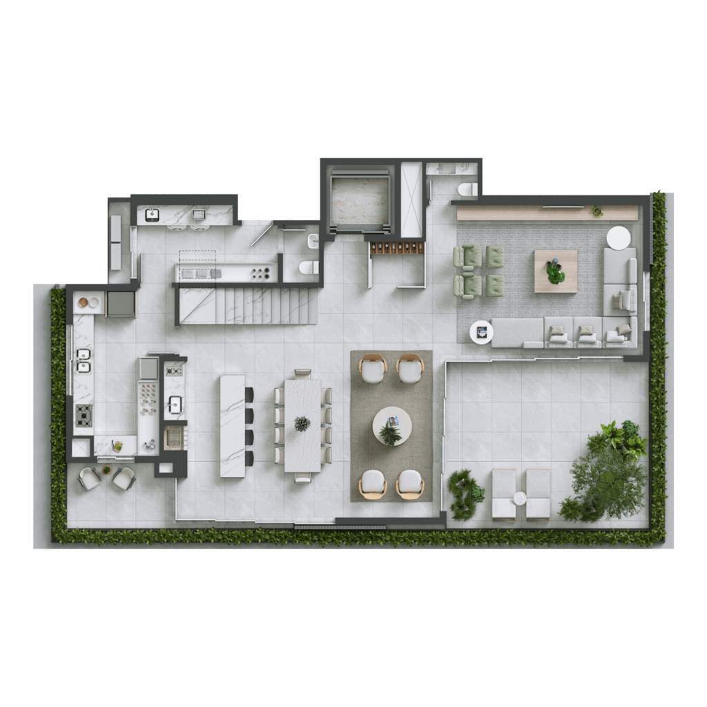 Planta 08 - 3 dorm 310m² - cobertura duplex - inferior