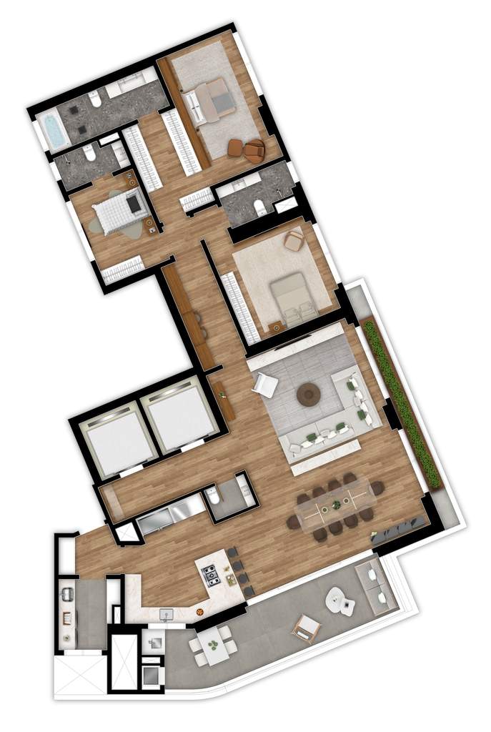 Planta 230 m� - 6� ao 24�