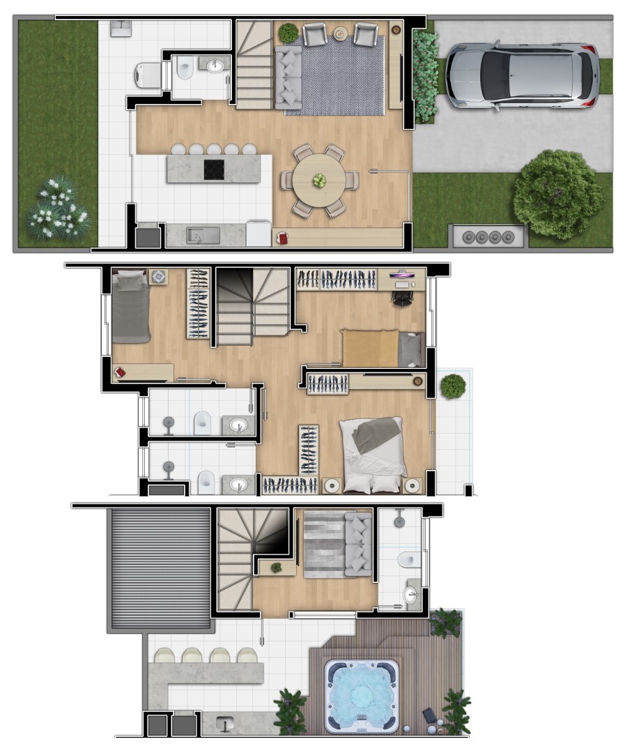 Planta 01 - 4 dorm 112m�