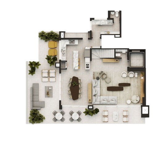 Planta 09 - 3 dorm 215,18m� - duplex - inferior