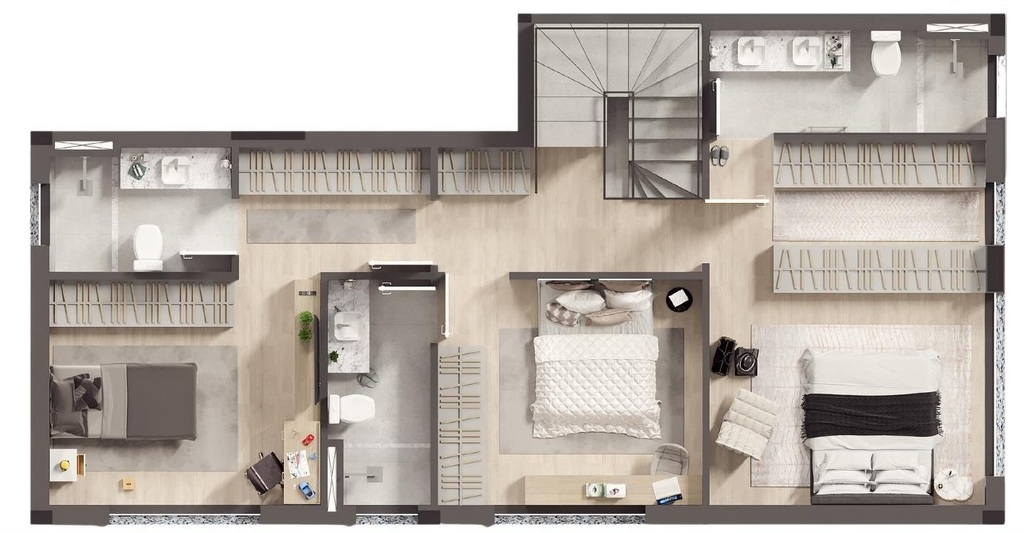 Planta 07 - 3 dorm 210 33m² - cobertura duplex - superior