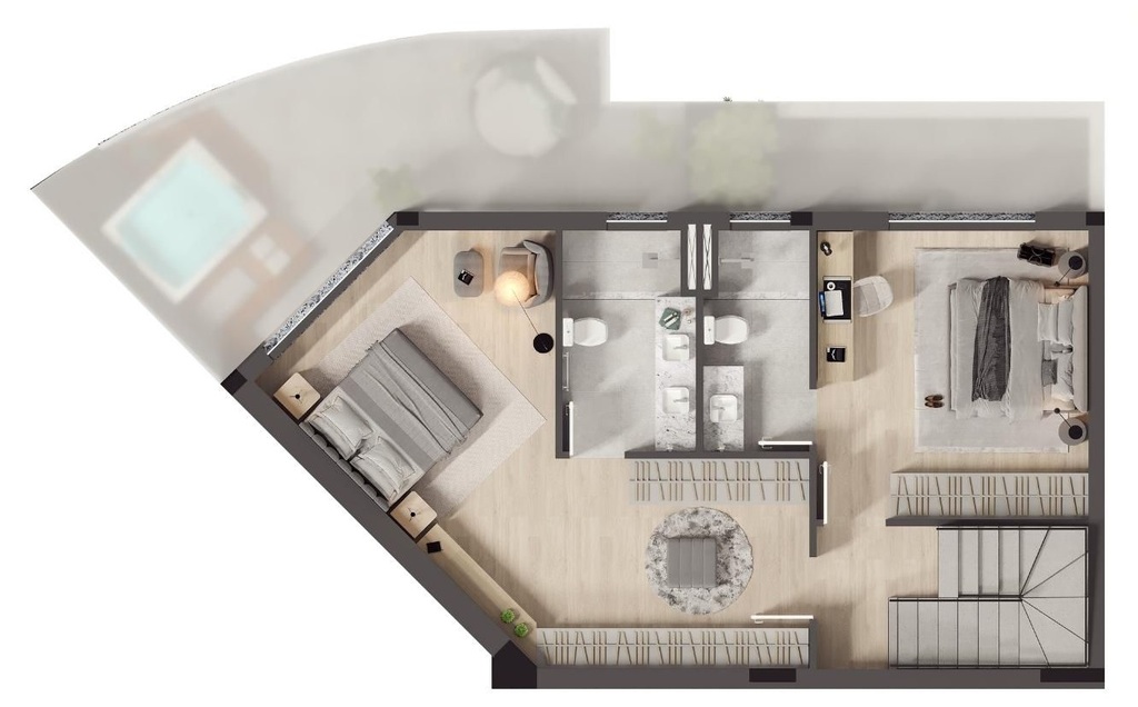 Planta 05 - 2 dorm 169 70m² - cobertura duplex - superior