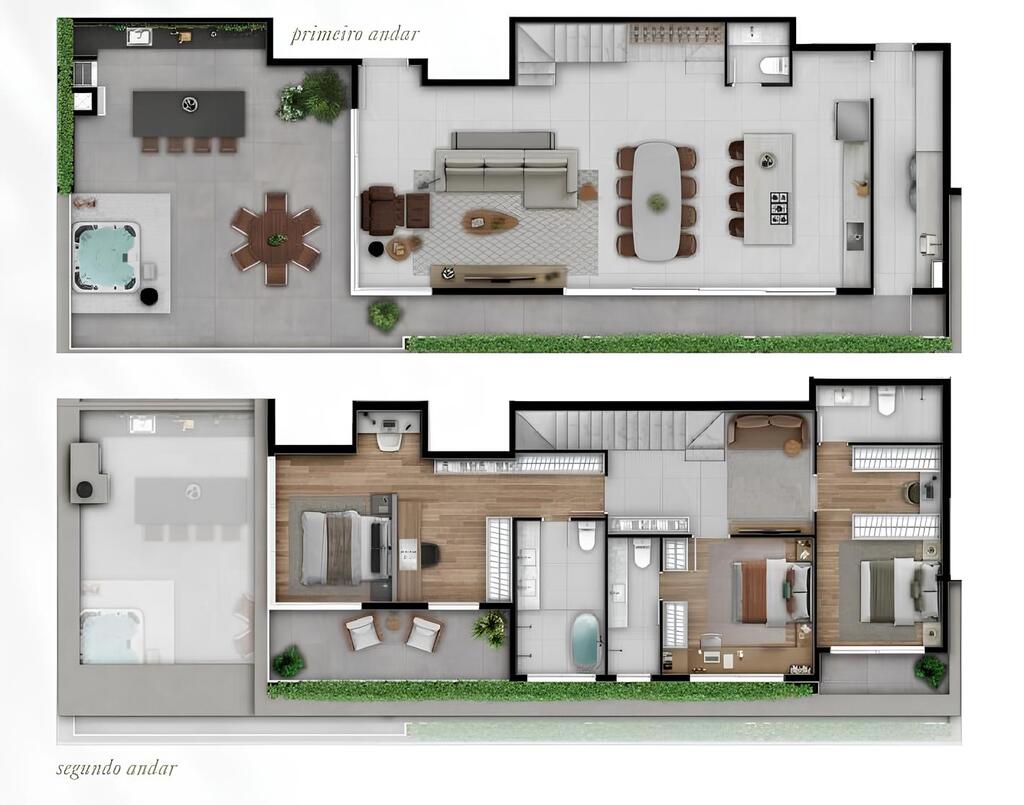 Planta 06 - 3 dorm 249,75m² - cobertura duplex