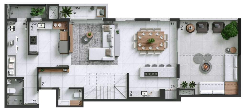 Planta 05 - 3 dorm 232m² - cobertura duplex - inferior