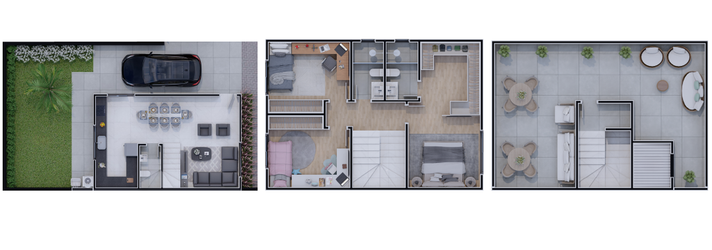 Planta 01 - 3 dorm 122m²