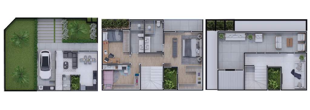 Planta 03 - 3 dorm 145m²
