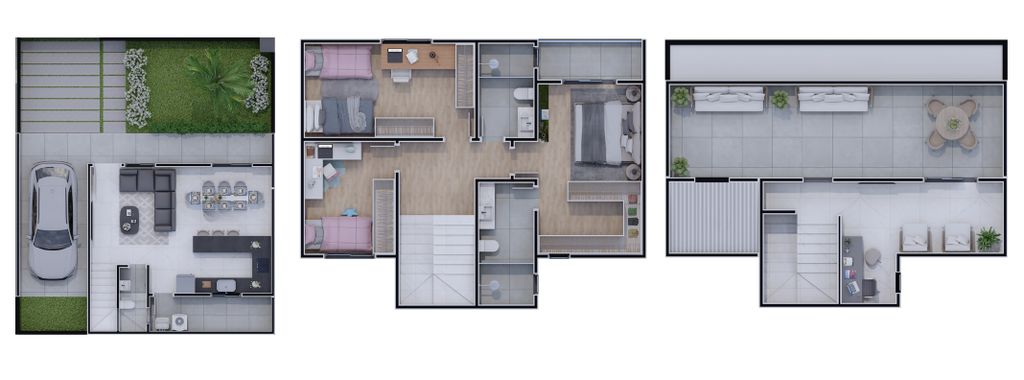 Planta 04 - 3 dorm 156m²